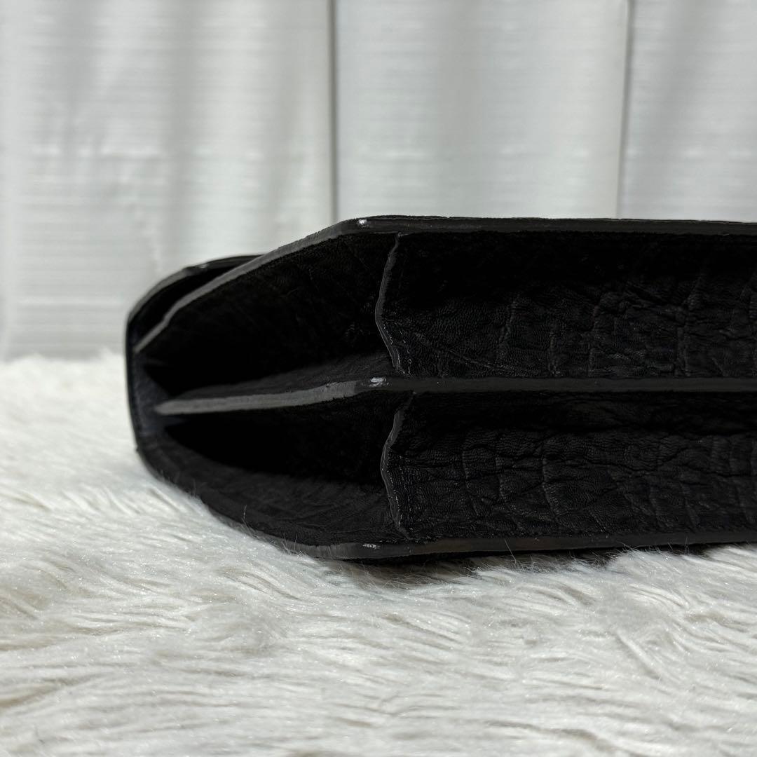 ⭐️新品⭐️　JRA　エレファントレザー　ハンドバッグ　ダイヤル錠　ブラック　象革