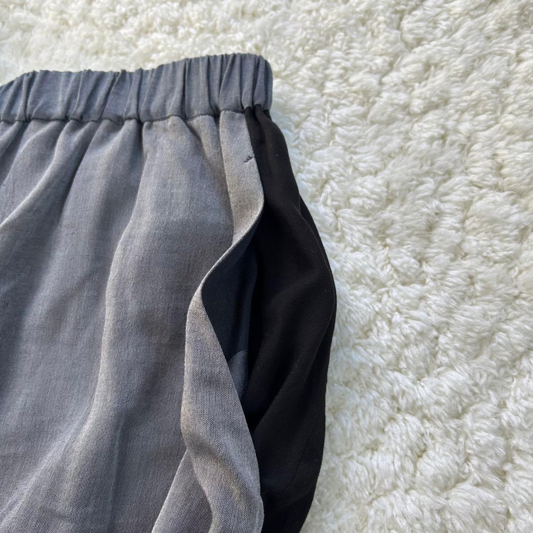 美品✨芽風 センソユニコ サルエルパンツ バルーン クロップド 春夏 黒グレー