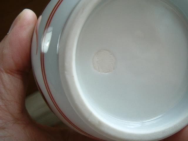 火入□赤絵 火入れ 平安 景雲 花絵 手あぶり 共箱 灰付き 京