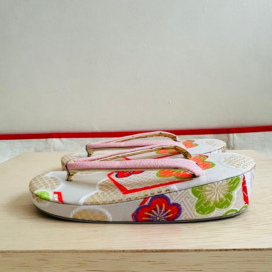 【美品】七五三　7歳セット　結び帯　草履　バッグ　ハコセコセット