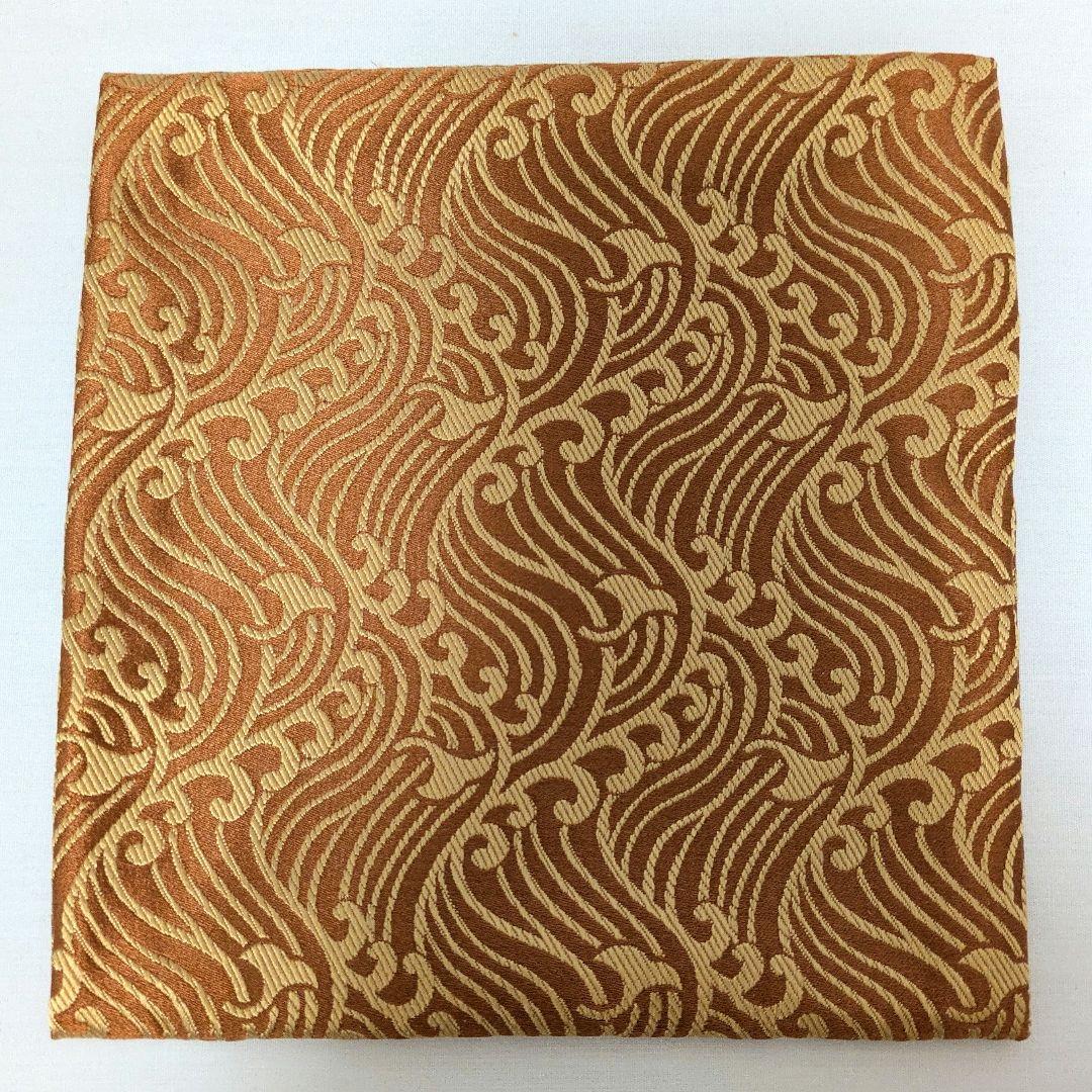 和巾 仕覆 鵬雲斎家元好 波上銀杏文緞子 龍村光