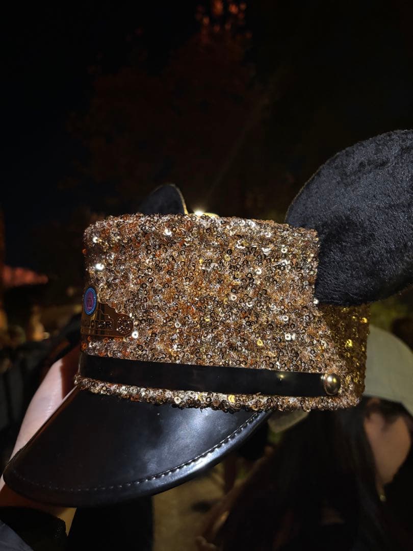 ミッキー耳付きキャップ ゴールド （カリフォルニアディズニー70周年記念限定）