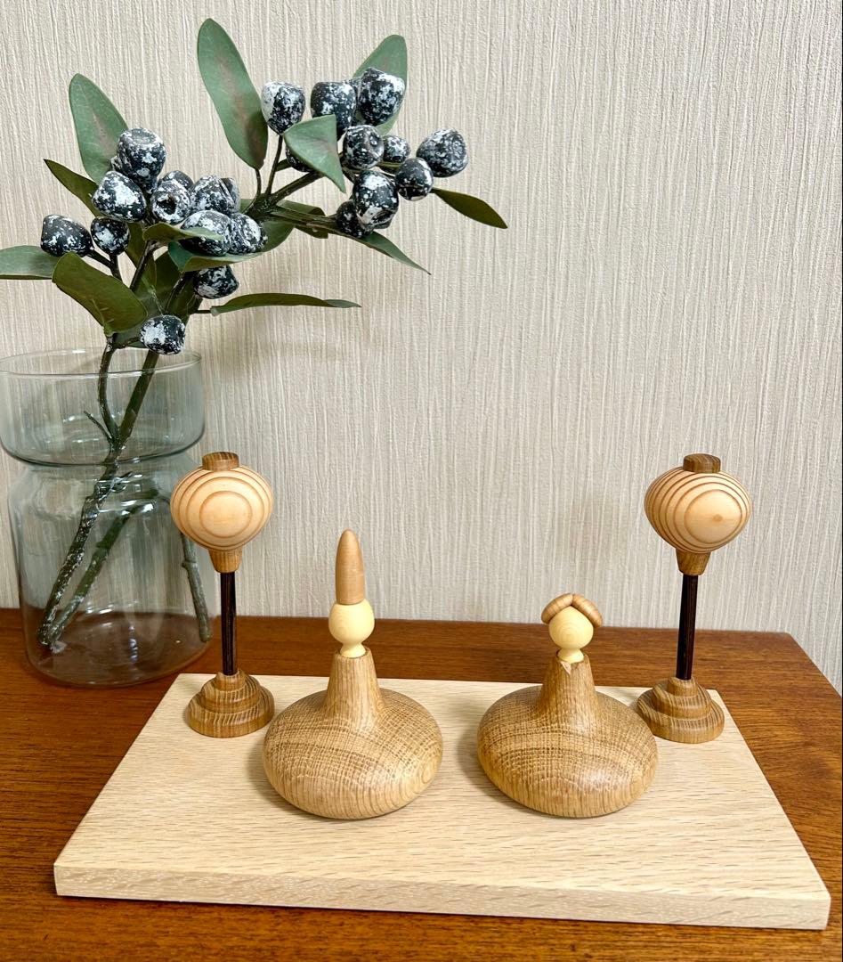 雛人形　ひな祭り　三浦木地　新品　未使用　木製　北欧　クラフト作家