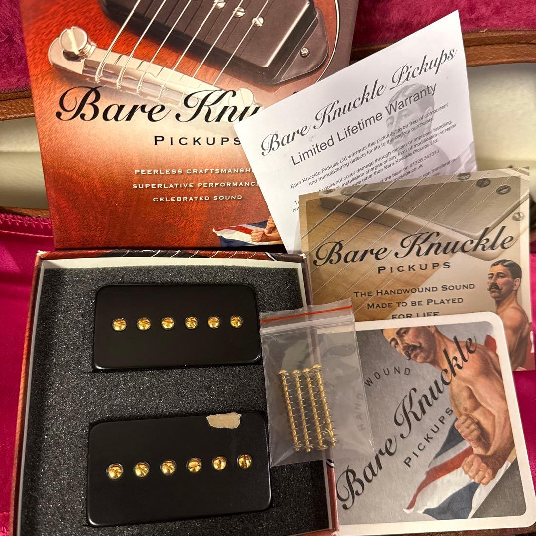 ギター Bare Knuckle Pickups Supermassive Set Bare Knuckle Supermassive HSP90 Humbucker-Sized P90 Bridge Guitar