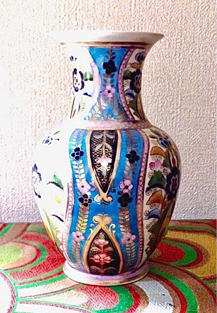 鎌倉旧家出物、日本陶器合名会社　年代不明　美品色彩豊かな、オールドノリタケ花瓶