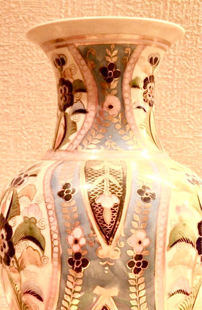 鎌倉旧家出物、日本陶器合名会社　年代不明　美品色彩豊かな、オールドノリタケ花瓶