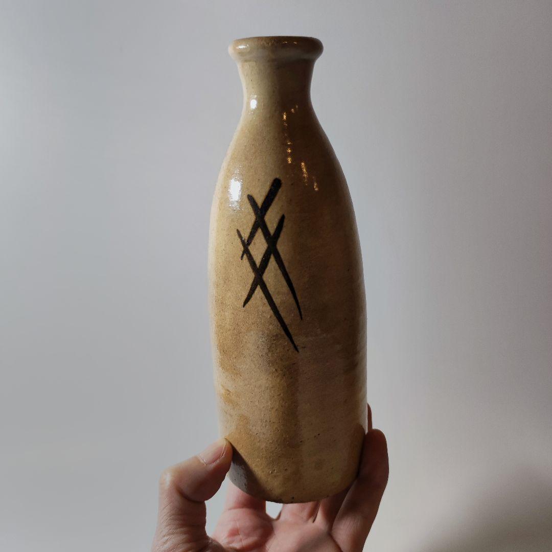 古瀬戸 鉄釉井桁文徳利 酒器 ホビー・楽器・アート 美術品