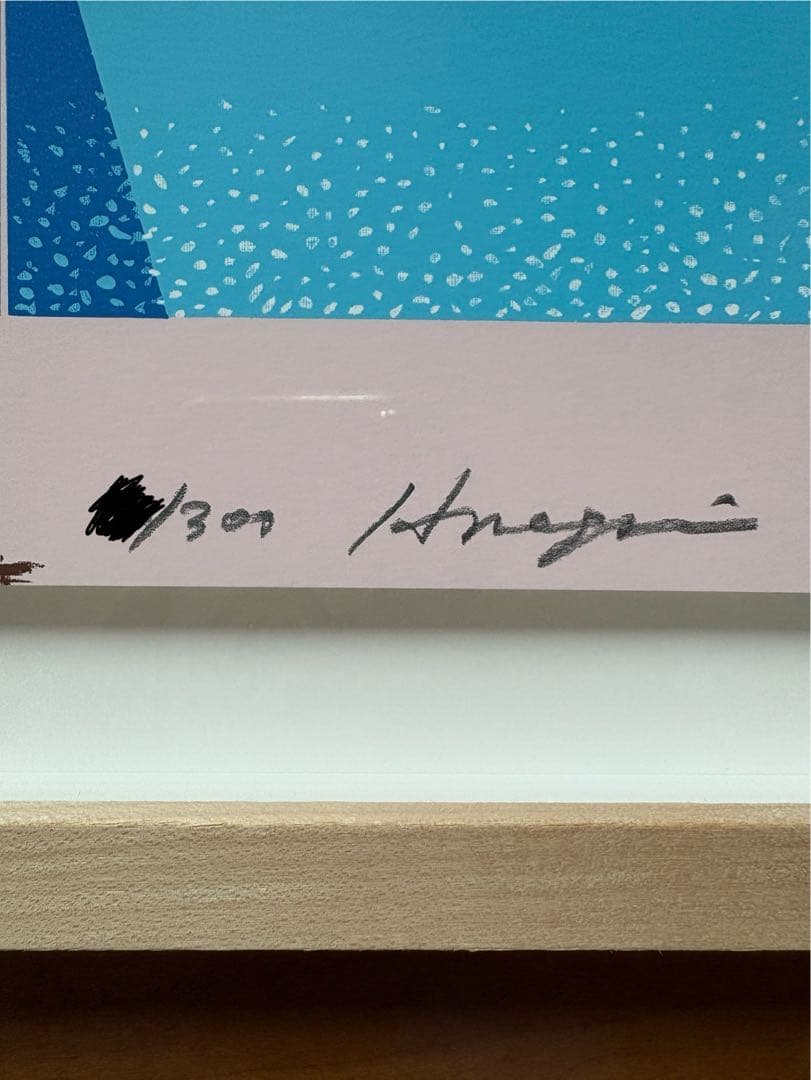 永井博 300枚限定 直筆サインナンバリング シルクスクリーン 額付