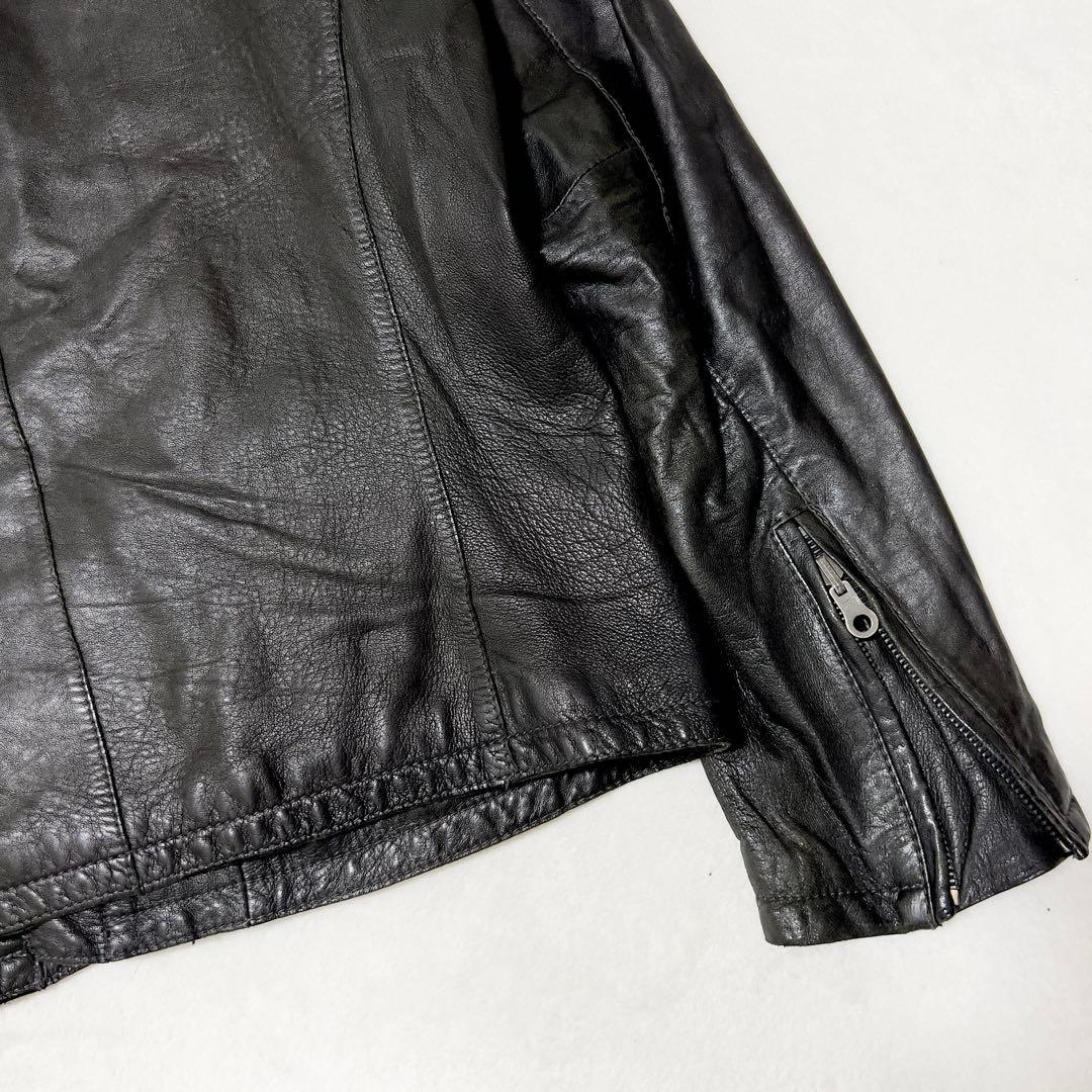 BEAMS 最高級ライン ラムレザー 羊革 ライダースジャケット ブラック L