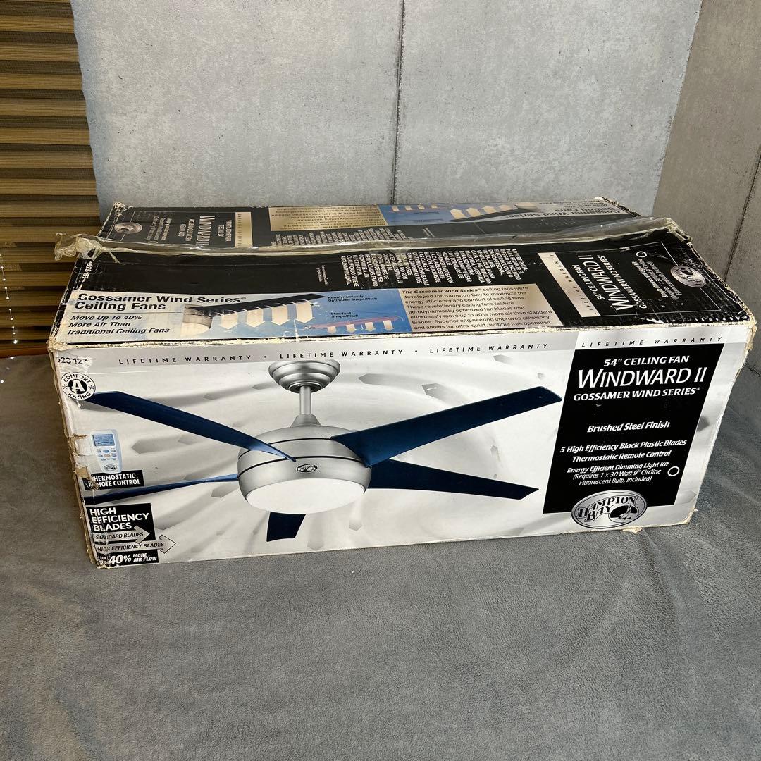 ❤️新品❤️Windward II シーリングファン ライトブライススチール仕上