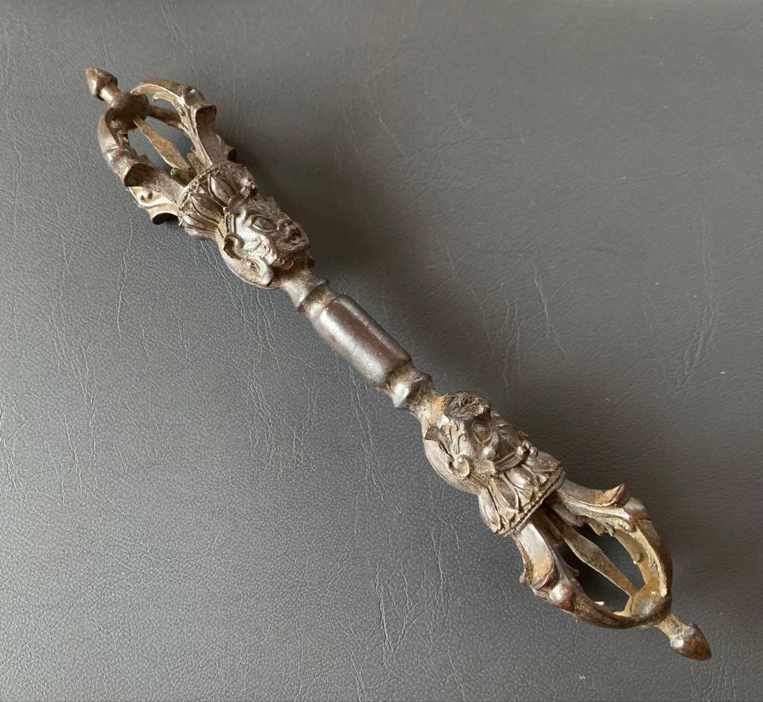 希少 金剛杵 三鈷杵 密教法具 ビンテージ バジュラ 仏教 五鈷杵 チベット