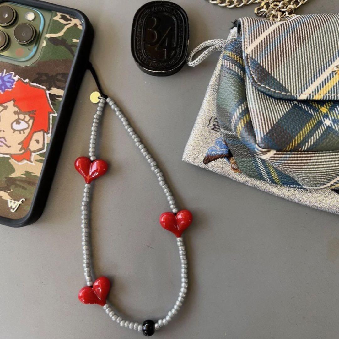 即購入可❣️大人気❣️string ting キス キス ハート ストラップ