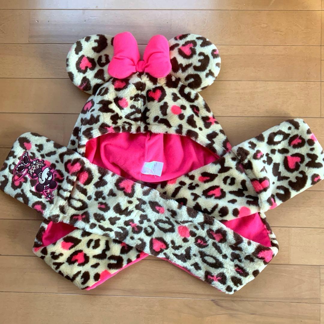 ディズニー ミニー ファンキャップマフラー ヒョウ柄