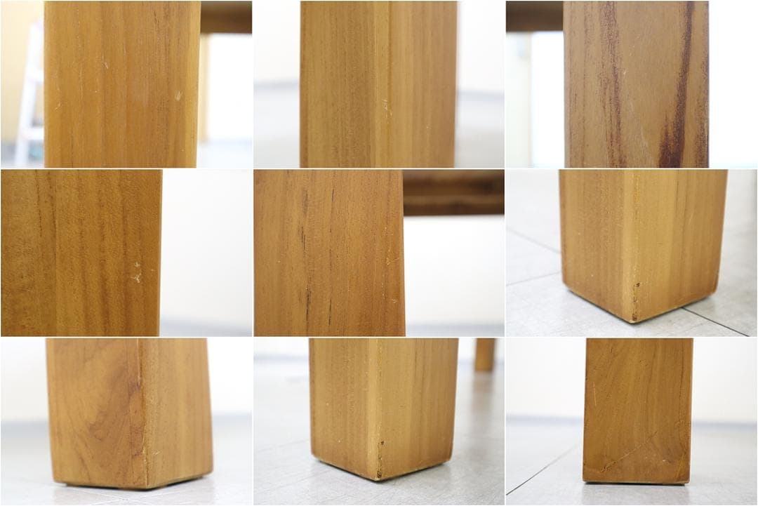 スキャンティーク LOIS ダイニングテーブル 天然木 チーク材 無垢材