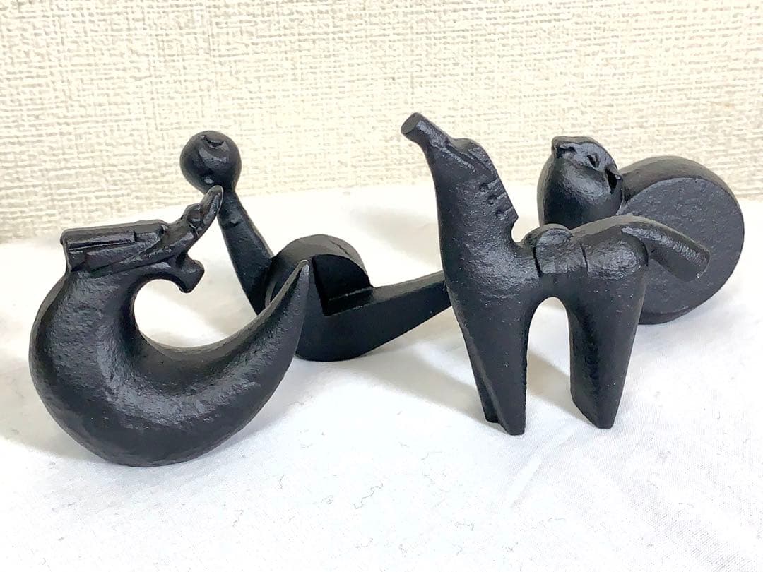 未使用】三枝惣太郎十二干支置き物鉄製飾り物文鎮ペーパーウェイト