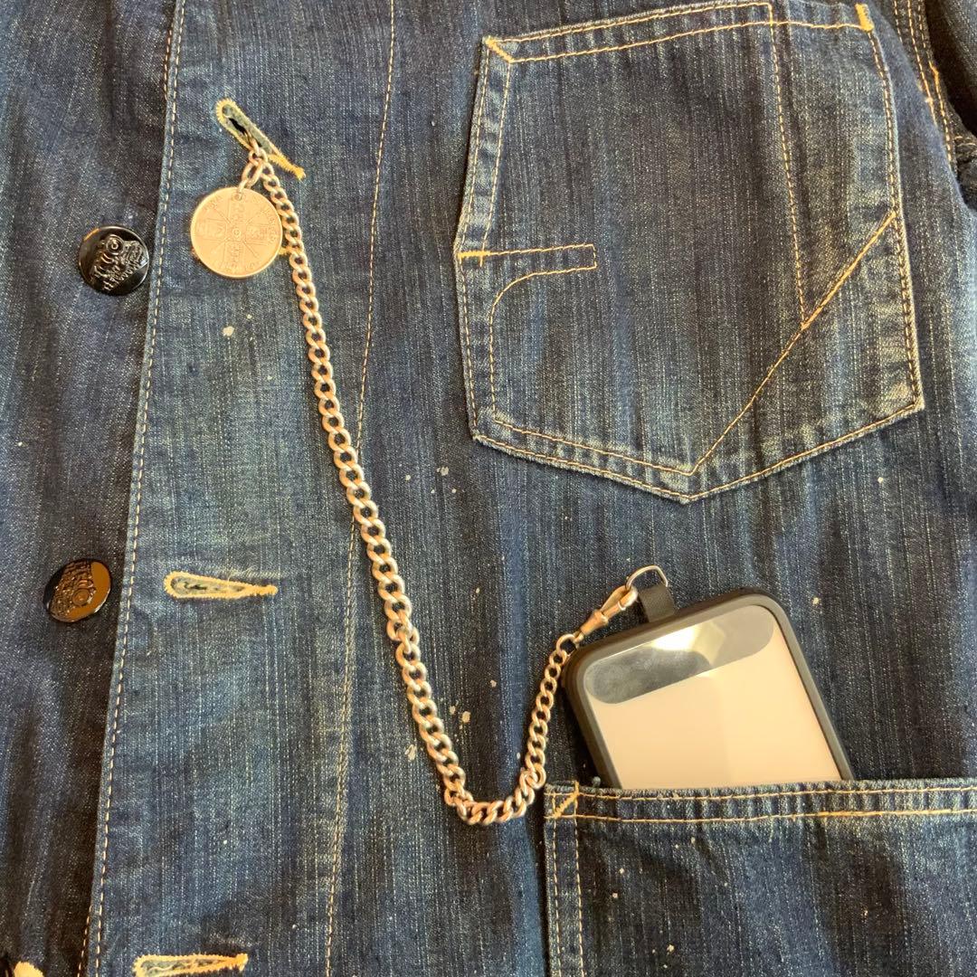 アルバートチェーン スマホチェーン　ウォレットチェーン 英国 アンティーク 銀