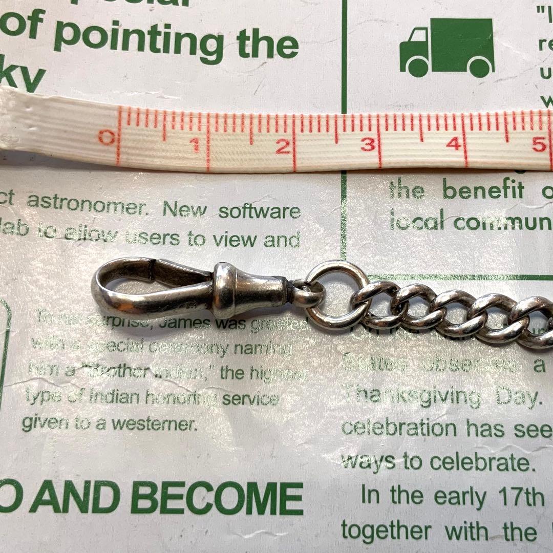 アルバートチェーン スマホチェーン　ウォレットチェーン 英国 アンティーク 銀