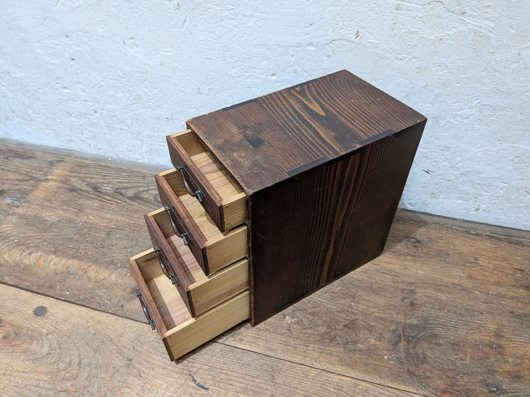 1115 アンティーク 小引き出し 収納棚 小物入れ ケース 古家具 レトロ