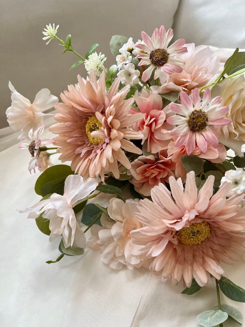 ウェディングブーケとブートニアのセット♡ガーベラブーケ♡前撮り♡挙式