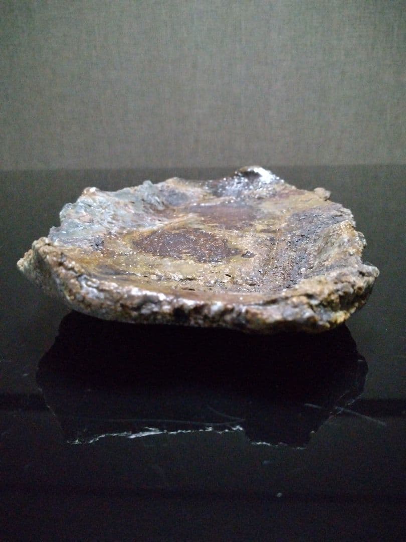 【備前焼 窯変長皿】伝統工芸士 森本 桂／送料込み！