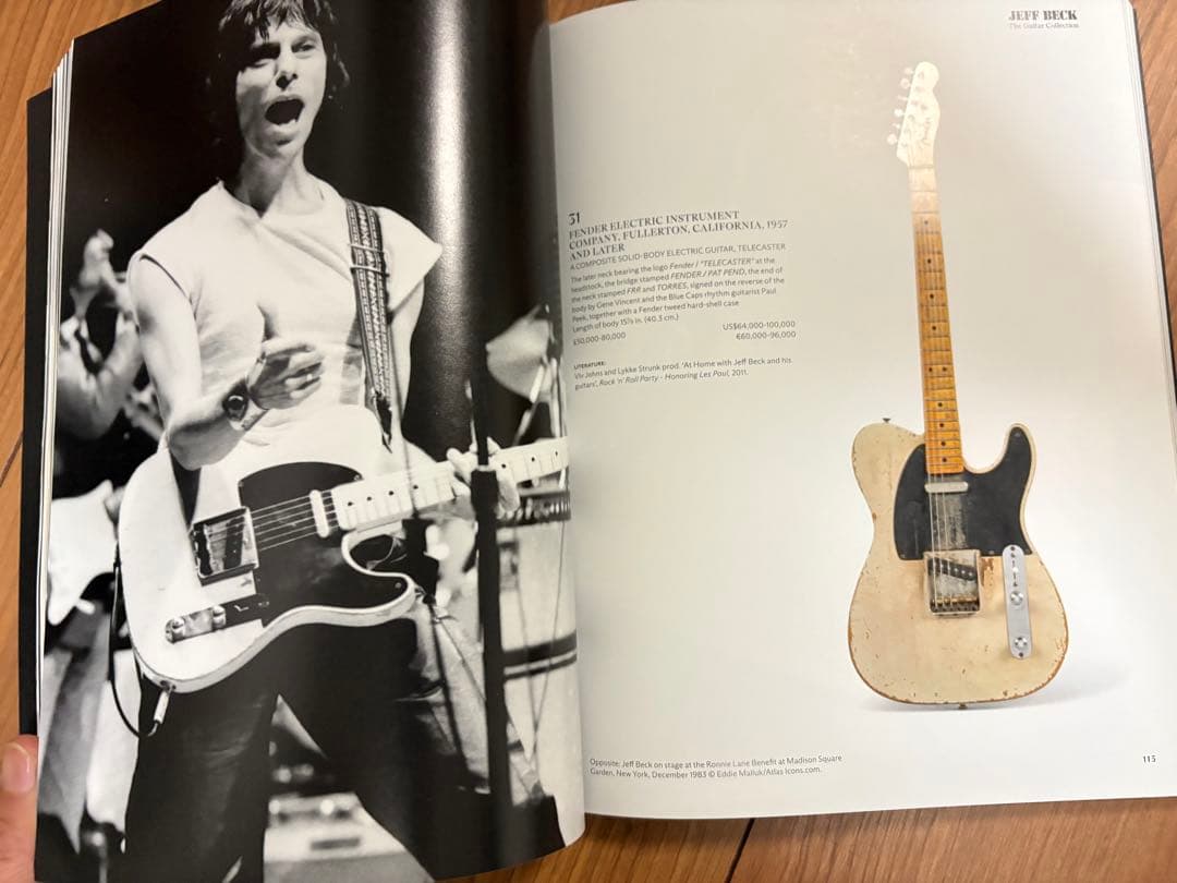 ジェフ・ベック　JEFF BECK クリスティーズギターオークション カタログ