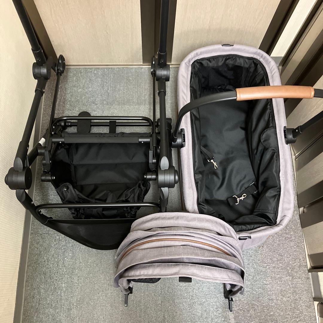 美品】コンビ コムペット ルルテイル キャリー グレー カート