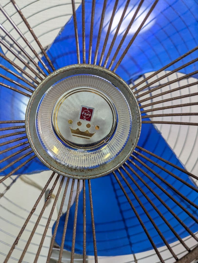 ナショナル F-35VH 大型扇風機 青色 スタンド型扇風機 3枚羽根