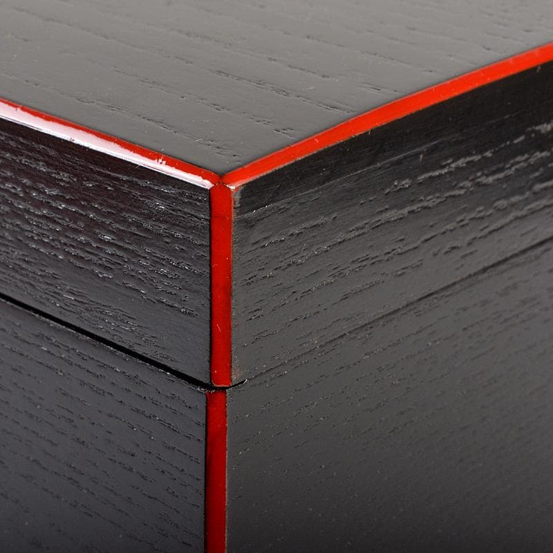 茶道具　黒面朱　利休茶箱　茶碗　継ぎ七宝蒔絵　棗など　六点一式　V　R7231