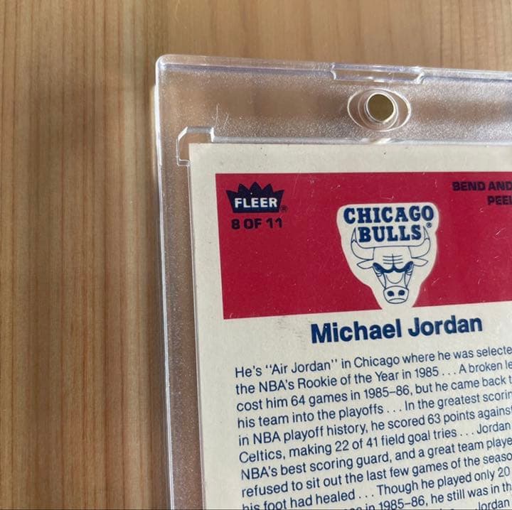 激レア 1986 FLEER MICHAEL JORDAN RC #8 貴重
