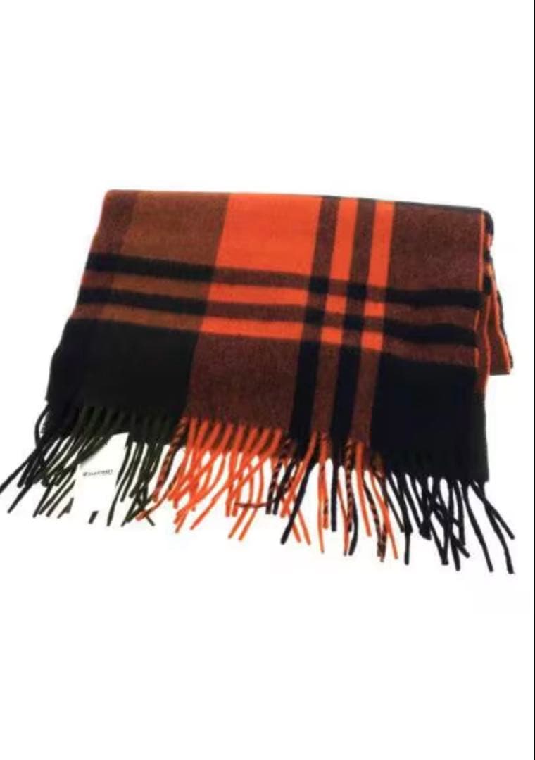 Joshua Ellis カシミヤ100% チェック柄マフラー ジョシュア エリス / Joshua Ellis / チェック柄 マフラー / カシミヤ