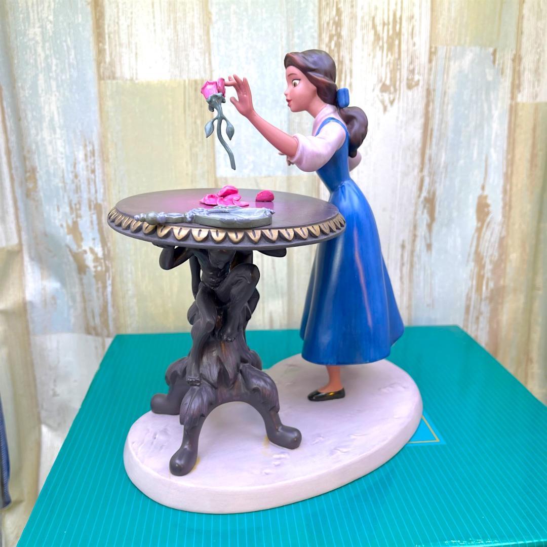 激レア★WDCC 美女と野獣 ベルと魔法のバラ バラのテーブル 陶器製フィギュア