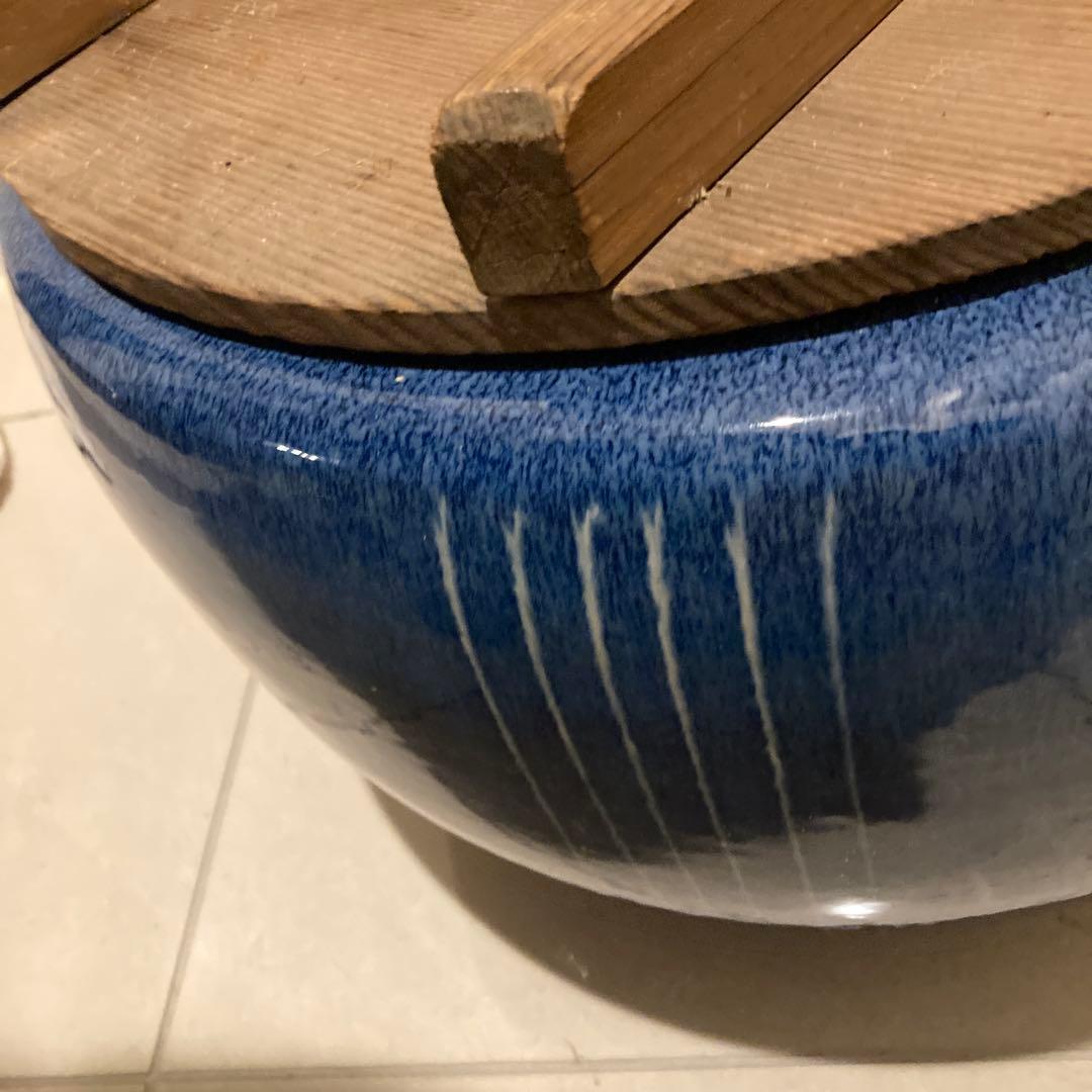 火鉢 五徳 蓋つき 大型 直径43センチ 昭和アンティーク