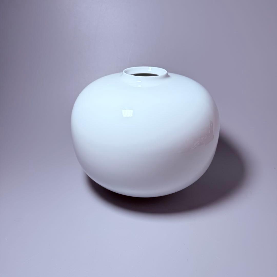 佐賀県重要無形文化財　中村清六　白磁　壺　轆轤の名人　高麗庵清六窯　本物　共箱