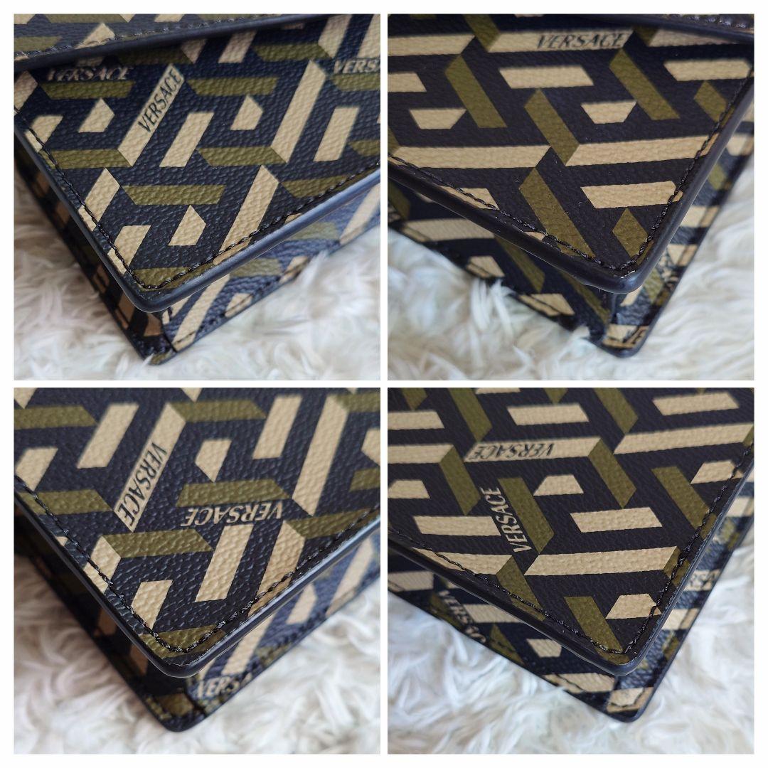 美品 2way ヴェルサーチ ヴィルトゥス ラ グレカ ショルダーバッグ レザー