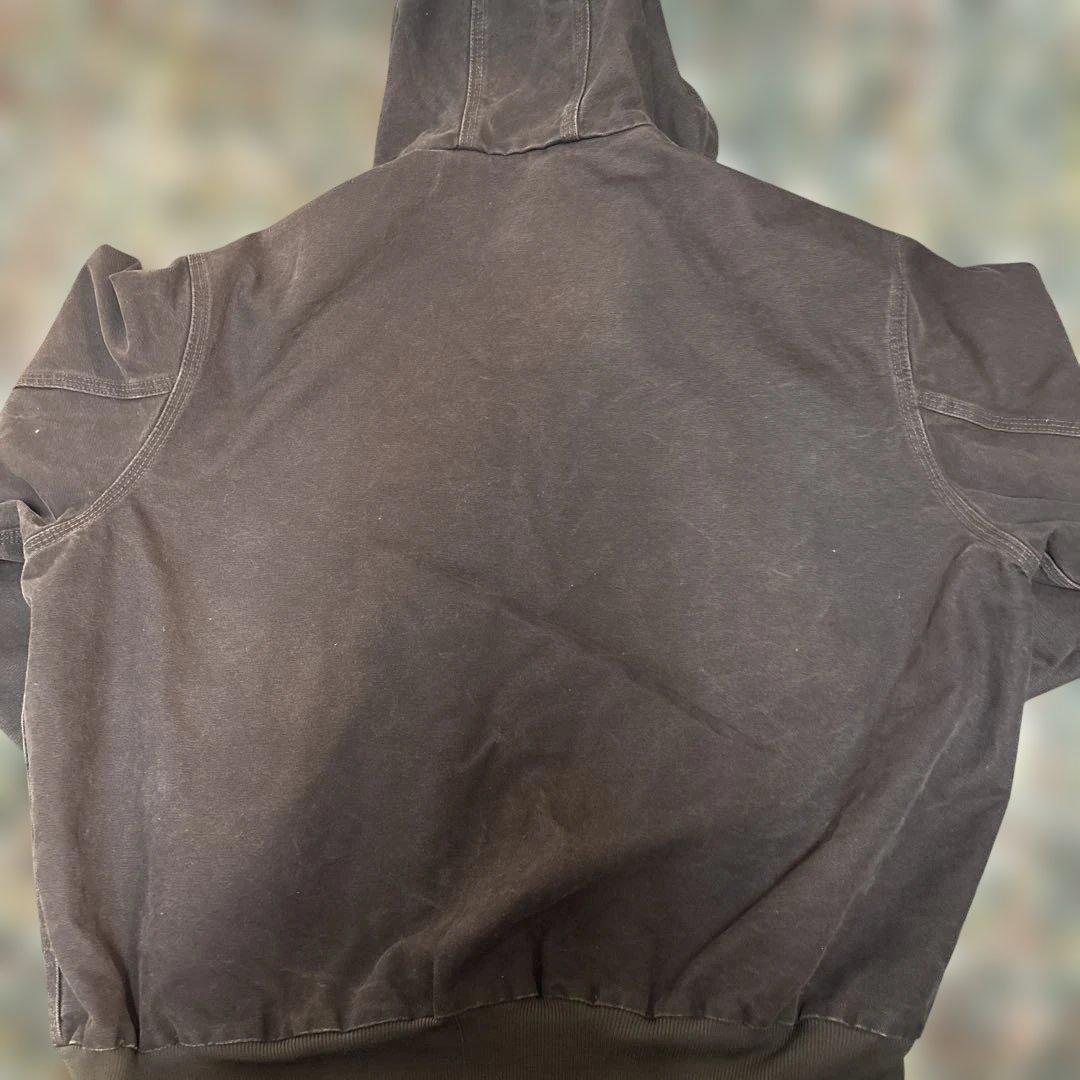 【レア刺繍・お得価格】Carhartt ダークブラウン アクティブジャケットXL