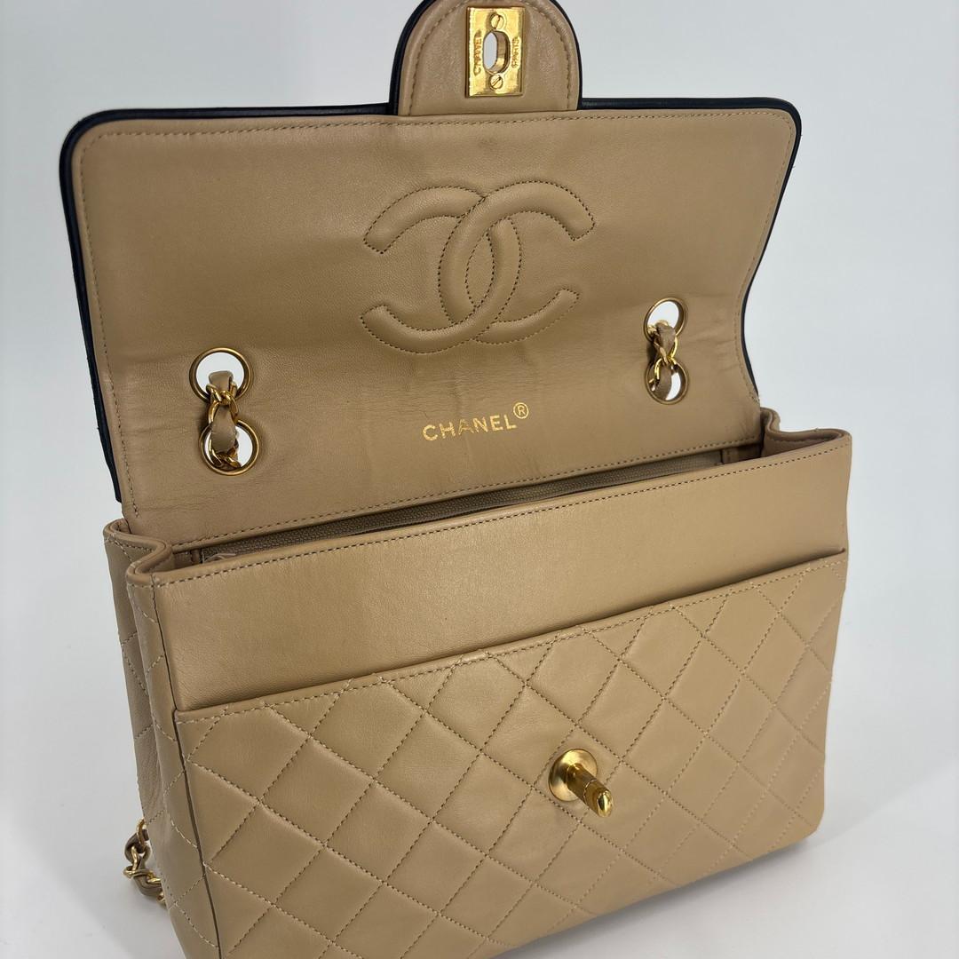 極美品 シャネル マトラッセ バイカラー ベージュ ショルダーバッグ レディース