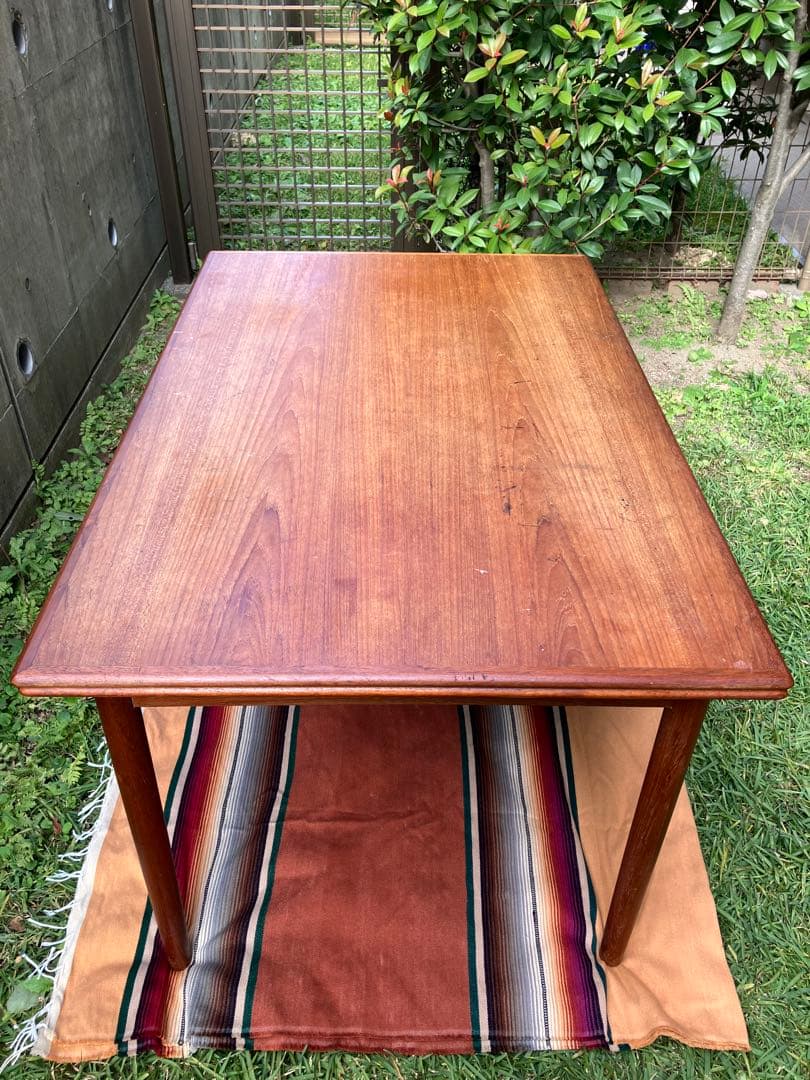 北欧 ビンテージ デンマーク チークエクステンションダイニングテーブル