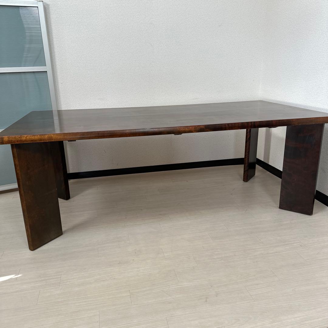 北海道民芸家具 樺材 無垢材 ダイニングテーブル 食卓テーブル 6人掛け i4※