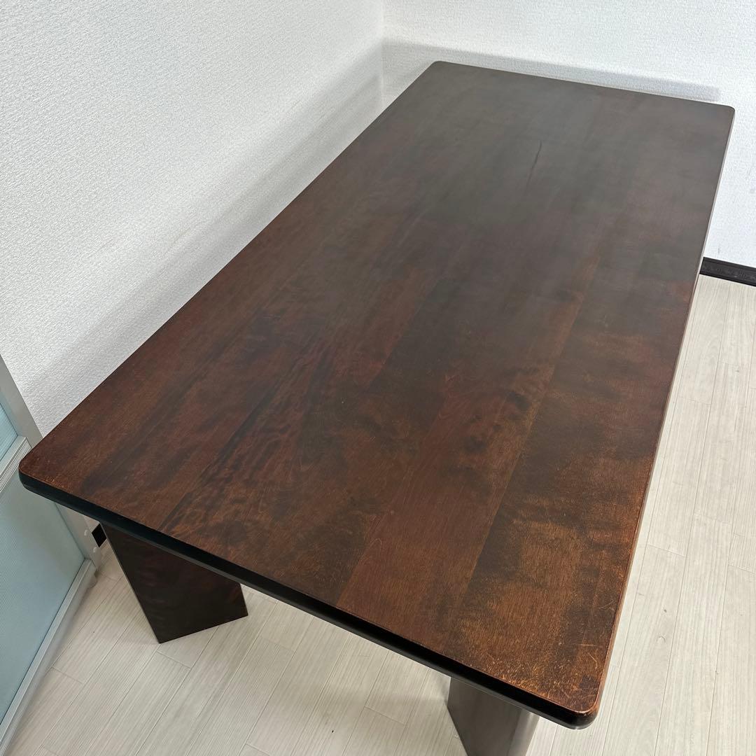 北海道民芸家具 樺材 無垢材 ダイニングテーブル 食卓テーブル 6人掛け i4※