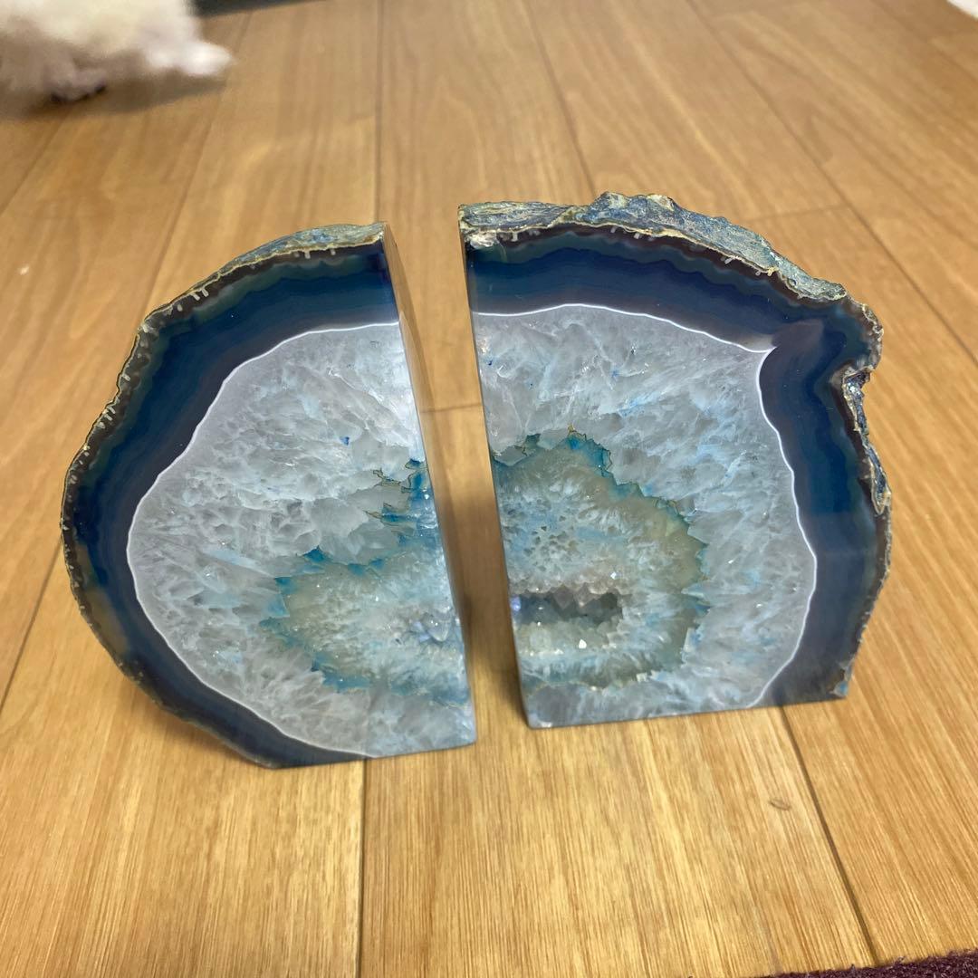 ブルーメノウ 瑪瑙 青瑪瑙 原石 天然石 置物