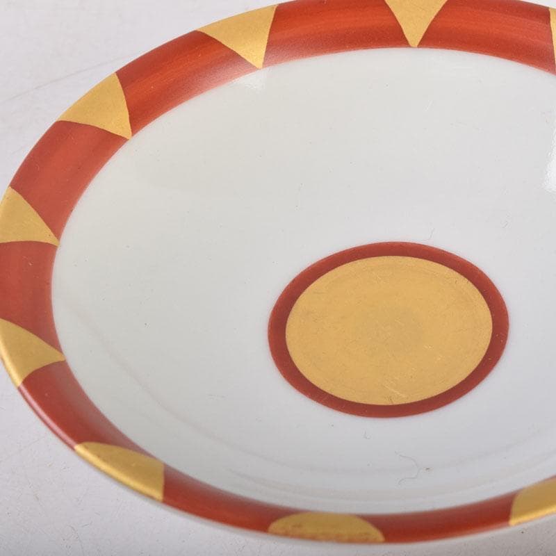 丹山窯 小峠葛芳作 赤絵金彩 組盃 酒杯 共布共箱 2