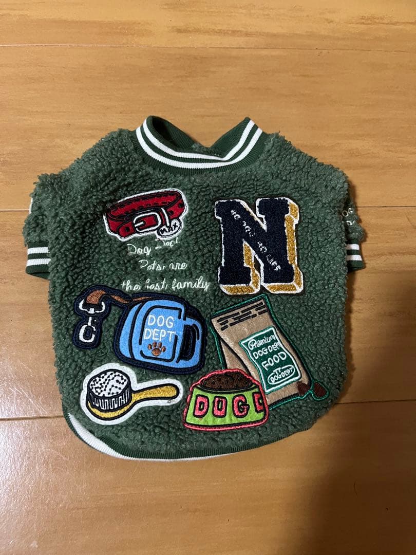 ドッグデプト　dogdept xs スタジャン　ジャケット 犬服 / ドッグウェア】スポーツロゴフリーススタジャン / DOG DEPT