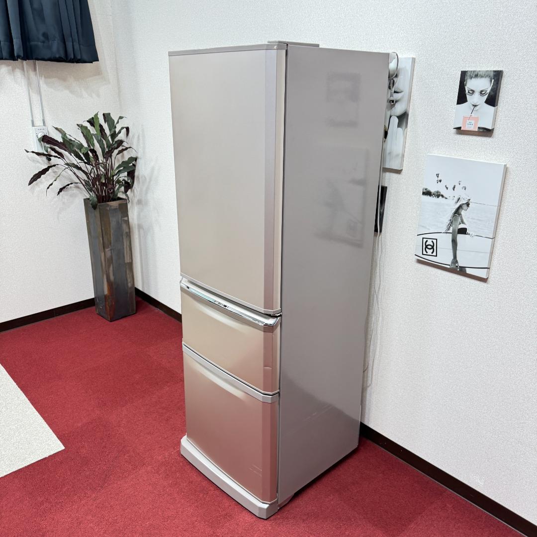 東京23区送料無料 美品三菱2014年製 3ドア370L 洗浄/除