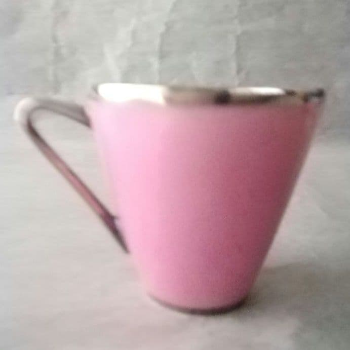 逸品 純銀巻き 蘭花図紋キャビネットカップ アンティーク alka製