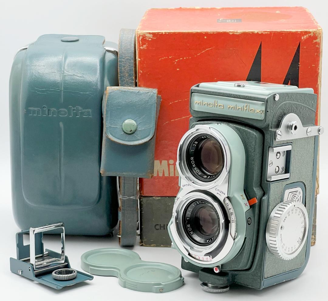 希少 ミノルタ minolta miniflex 二眼レフカメラ 純正ケース付