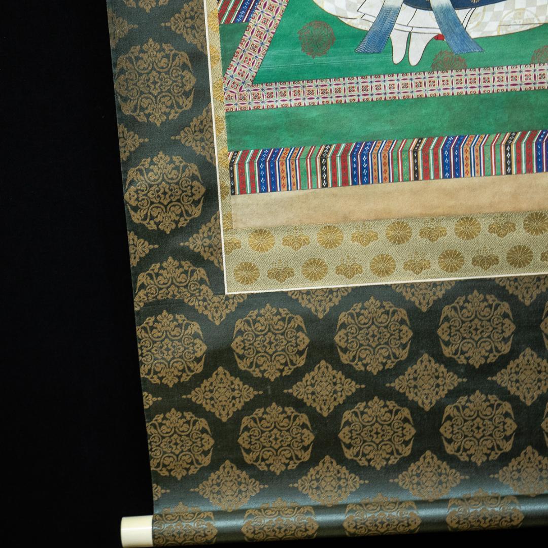 掛軸-1387　嵯峨天皇宸影　印刷工芸作品　大覚寺