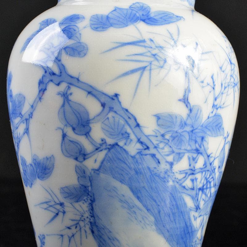 会津本郷焼 白鳳堂 富三製 草花文瓶 時代箱付 M R7400 - メルカリ