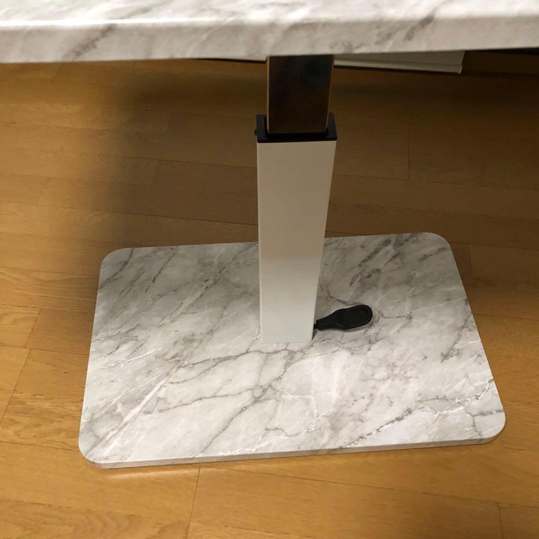 大理石風　昇降テーブル【3/18まで限定出品】