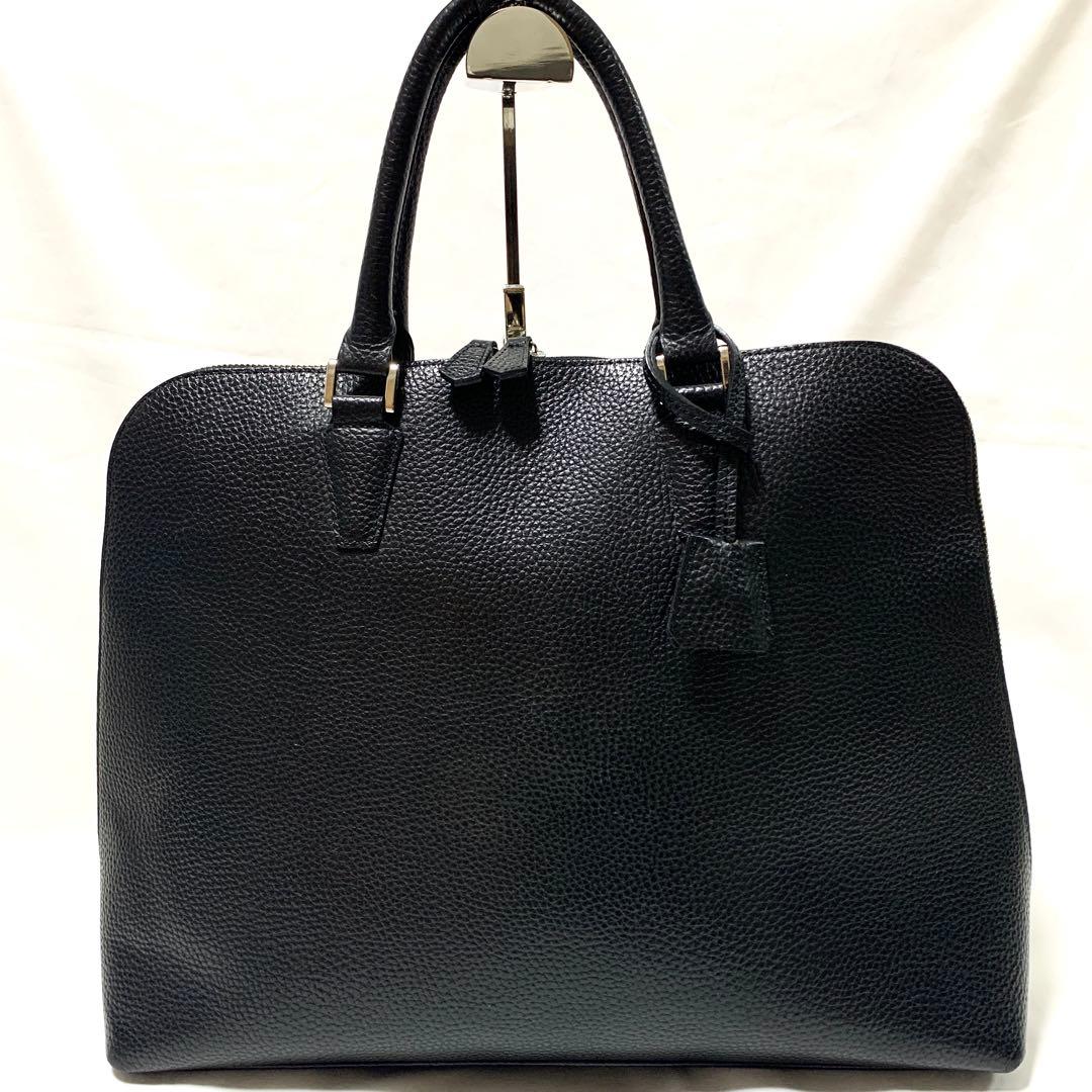 【近年モデル　A4収納可能】ユナイテッドアローズ　レザーラウンドブリーフケース