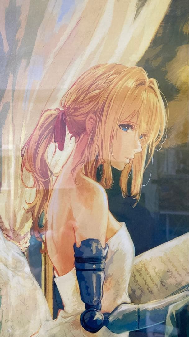 ヴァイオレット　エヴァーガーデン　油絵　調　限定品　美術品　アニメ　螺鈿　らでん